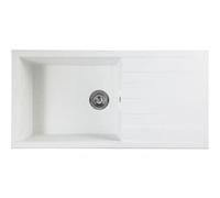 STRADOUR Evier a encastrer CUBE en SMC BLANC UNI 17 1 bac dim. 100 * 50 cm vidage man Blanc G