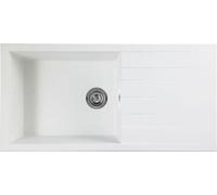STRADOUR Evier a encastrer CUBE, en SMC BLANC UNI - 17, 1 bac, dim. 100 * 50 cm, vidage manuel