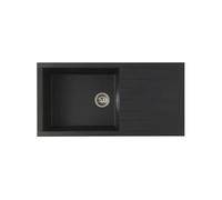 Generique Évier à encastrer CUBE en SMC Noir pailleté - 06, 1 bac, 100×50 cm, vidage manuel