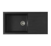 Generique Évier à encastrer CUBE en SMC Noir pailleté - 06, 1 bac, 100×50 cm, vidage manuel