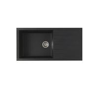 Generique Évier à encastrer CUBE en SMC Noir pailleté - 06, 1 bac, 100×50 cm, vidage manuel