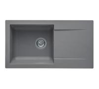 STRADOUR Evier à encastrer EINNA, en SMC GRIS BETON - 16, 1 bac, dim. 78 * 43,5 cm, vidage manuel