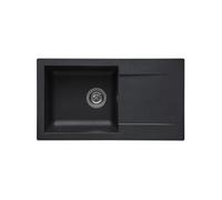 STRADOUR Evier a encastrer EINNA, en SMC NOIR PAILLETE - 06, 1 bac, dim. 78 * 43,5 cm, vidage manuel