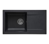 STRADOUR Évier à encastrer EINNA en SMC noir pailleté - 06 1 bac 78×43,5 cm vidage manuel