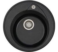 STRADOUR Evier a encastrer RONDA en SMC NOIR PAILLETE 06 1 bac dim. 49 cm vidage ma Noir G