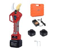 STRAFBRG 21V Cisaillement sans Fil Lithium-ION Cisaillement Efficace bonsaï Branches d'arbres Outils de Jardin électriques électrique S32 32mm,Fonctionnement contrôlé(Red(Case))