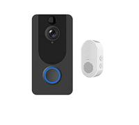 STRAFBRG Caméra de Porte sans Fil 1080P Sonnette Smart Security Intercom Option House Bell,Résistant aux intempéries