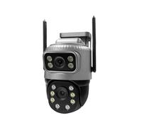 STRAFBRG Caméra IP 4G à Double Objectif 4MP 4K, étanche, Surveillance extérieure, Vision Nocturne, sécurité CCTV for Maison connectée,Tranquillité d'esprit Toujours(4G Cam No Card)