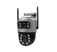 STRAFBRG Caméra IP 4G à Double Objectif 4MP 4K, étanche, Surveillance extérieure, Vision Nocturne, sécurité CCTV for Maison connectée,Tranquillité d'esprit Toujours(WiFi Cam No Card)