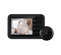 STRAFBRG Smart Home Judas Sonnette caméra 2.4 Pouces LCD 120 ° HD Vision Nocturne Infrarouge visionneuse de Porte Stockage de Photos 3 sonneries,Résistant aux intempéries