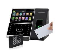 STRAFBRG Système biométrique de présence Temps Visage, Lecteur d'empreintes digitales USB, Horloge, Machine contrôle d'accès des employés avec Batterie, Accès sécurisé(IFace302-Battery-IC)