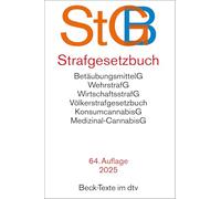 Strafgesetzbuch: mit Einführungsgesetz, Völkerstrafgesetzbuch, Subventionsgesetz, Wehrstrafgesetz, Wirtschaftsstrafgesetz, Betäubungsmittelgesetz, ... Textausgabe. Rechtsstand: 15. Mai 2025