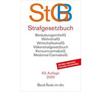 Strafgesetzbuch. StGB: mit Einführungsgesetz, Völkerstrafgesetzbuch, Subventionsgesetz, Wehrstrafgesetz, Wirtschaftsstrafgesetz, ... Textausgabe. Rechtsstand: 3. August 2024