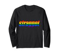 STRAGGOT Drapeau Arc-en-Ciel drôle Droit Queer Manche Longue