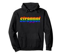 STRAGGOT Drapeau Arc-en-Ciel drôle Droit Queer Sweat à Capuche