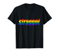 STRAGGOT Drapeau Arc-en-Ciel drôle Droit Queer T-Shirt Graphique avec Valeur