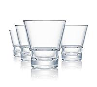 Strahl 710053 Verre à Eau en Polycarbonate Incassable "Tumbler Capella Stack Clear, 147 ml