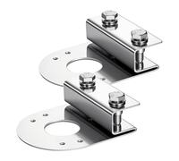 Straight Down Frame Mount Watermelon Light Bracket, 12-Gauge Polished Stainless Steel Underglow Guard, Universal Clamp-On No-Drill Mounting for Semi-Trucks and Pickups Star Beam Bracket