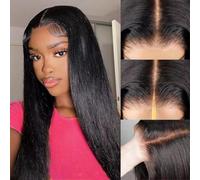 Straight Glueless Wigs Human Hair 4x4 Wear And Go Glueless Wig For Beginners Straight Lace Front Wigs For Women Middle Part Upgraded No Glue Ready To Wear Straight Wig 4x4 Lace Pre Cut Wig 22 Inch