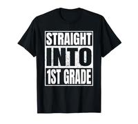 Straight Into 1st Grade Tee Back to School Gifts First Grade T-Shirt