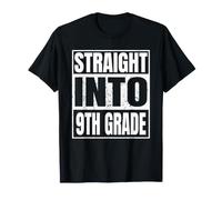 Straight Into 9th Grade Tee Back to School Gifts Ninth Grade T-Shirt