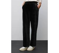 Street One Femme Straight Leg pantalon en velours côtelé in Noir, in size: 42