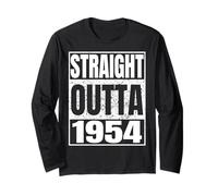 Straight Outta 1954 Classic Year Birth of Birthday Vintage Manche Longue