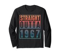 Straight Outta 1967 Birth of Birthday Classic 1967 Vintage Manche Longue
