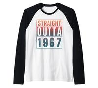 Straight Outta 1967 Birth of Birthday Classic 1967 Vintage Manche Raglan
