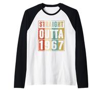 Straight Outta 1967 Classic Birth of Birthday 1967 Vintage Manche Raglan