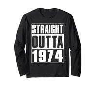 Straight Outta 1974 52 Years Old Vintage 52nd Birthday Gifts Manche Longue