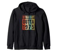 Straight Outta 1975 Classic Birth of Birthday 1975 Vintage Sweat à Capuche