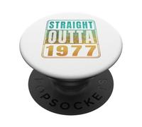 Straight Outta 1977 Classic Birth of Birthday Years Retro PopSockets PopGrip Adhésif