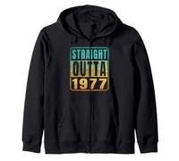 Straight Outta 1977 Classic Birth of Birthday Years Retro Sweat à Capuche
