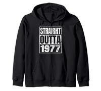 Straight Outta 1977 Classic Years Birth of Birthday Vintage Sweat à Capuche