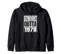 Straight Outta 1978 Classic Year Birth of Birthday Vintage Sweat à Capuche
