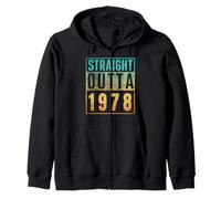 Straight Outta 1978 Vintage Years Birth of Birthday Classic Sweat à Capuche