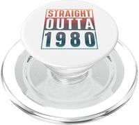 Straight Outta 1980 Birth of Birthday Classic 1980 Vintage PopSockets PopGrip pour MagSafe