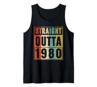Straight Outta 1980 Classic Birth of Birthday 1980 Vintage Débardeur