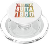 Straight Outta 1980 Classic Birth of Birthday 1980 Vintage PopSockets PopGrip pour MagSafe