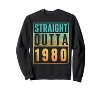 Straight Outta 1980 Vintage Years Birth of Birthday Classic Sweatshirt