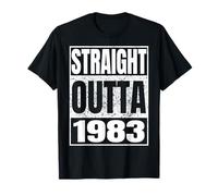 Straight Outta 1983 Classic Year Birth of Birthday Vintage T-Shirt