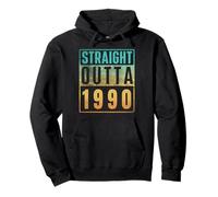 Straight Outta 1990 Vintage Years Birth of Birthday Classic Sweat à Capuche