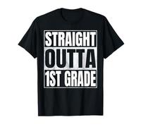 Straight Outta 1st Grade Class of 2026 Graduate First Grade T-Shirt
