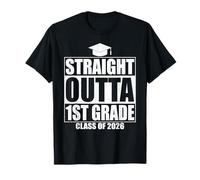 Straight Outta 1st Grade Graduation Class 2026 First Grade T-Shirt