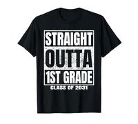 Straight Outta 1st Grade Graduation Gifts 2031 First Grade T-Shirt