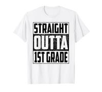 Straight Outta 1st Grade School Graduate 2026 First Grade T-Shirt