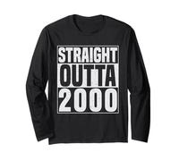 Straight Outta 2000 Classic Years Vintage Birth of Birthday Manche Longue