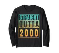 Straight Outta 2000 Vintage Years Birth of Birthday Classic Manche Longue