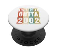 Straight Outta 2002 Classic Birth of Birthday 2002 Vintage PopSockets PopGrip Adhésif